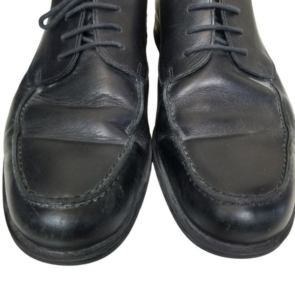 Coach Mens 9 Black Leather Lace Up Apron Toe Carle - Picture 4 of 11